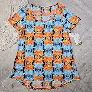 New! LuLaRoe Medium Disney's Toy Story Buzz Lightyear Woody Shirt Blouse
